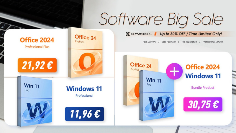 Keysworlds: Office 2024 za 21,92 €, Windows 11 Pro za 11,96 € i dodatni popusti